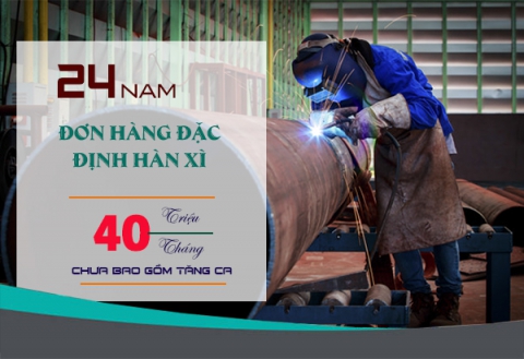 ĐƠN HÀNG NHẬT BẢN 2022 Tuyển 24 Nam đơn hàng đặc định hàn xì tại Saitama: Thu nhập tốt, xuất cảnh nhanh